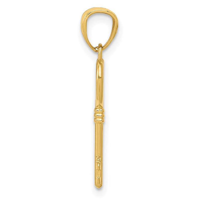 10K Yellow Gold 10K Polished Heart Key Charm
