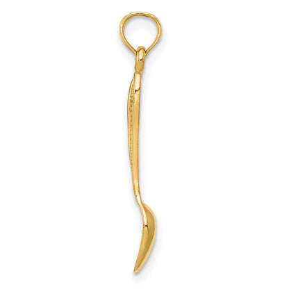 10K Yellow Gold 10K 3-D Table Spoon Pendant