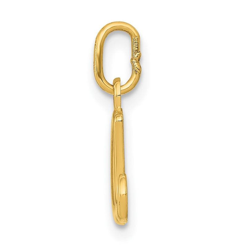10K Yellow Gold Letter A Initial Charm