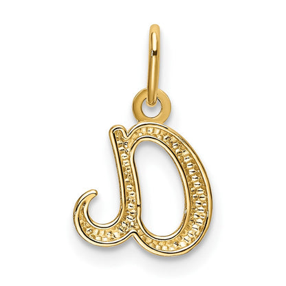 10K Yellow Gold Letter A Initial Charm