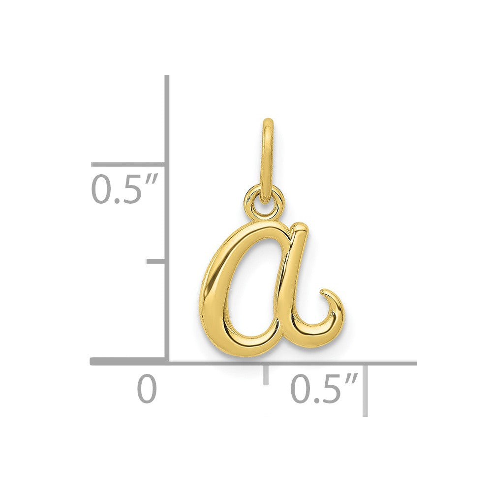 10K Yellow Gold Letter A Initial Charm