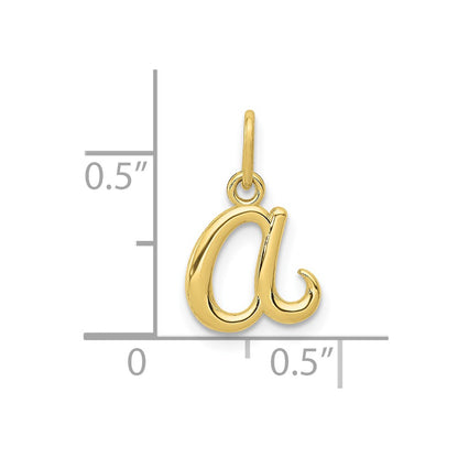 10K Yellow Gold Letter A Initial Charm