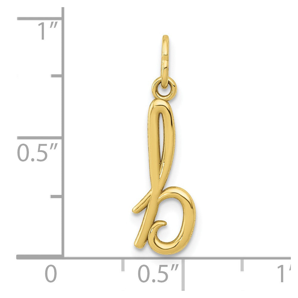 10K Yellow Gold Letter B Initial Charm