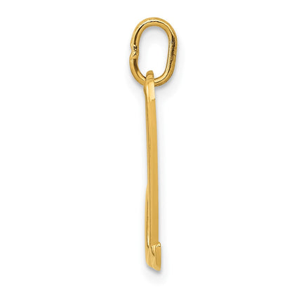 10K Yellow Gold Letter D Initial Charm
