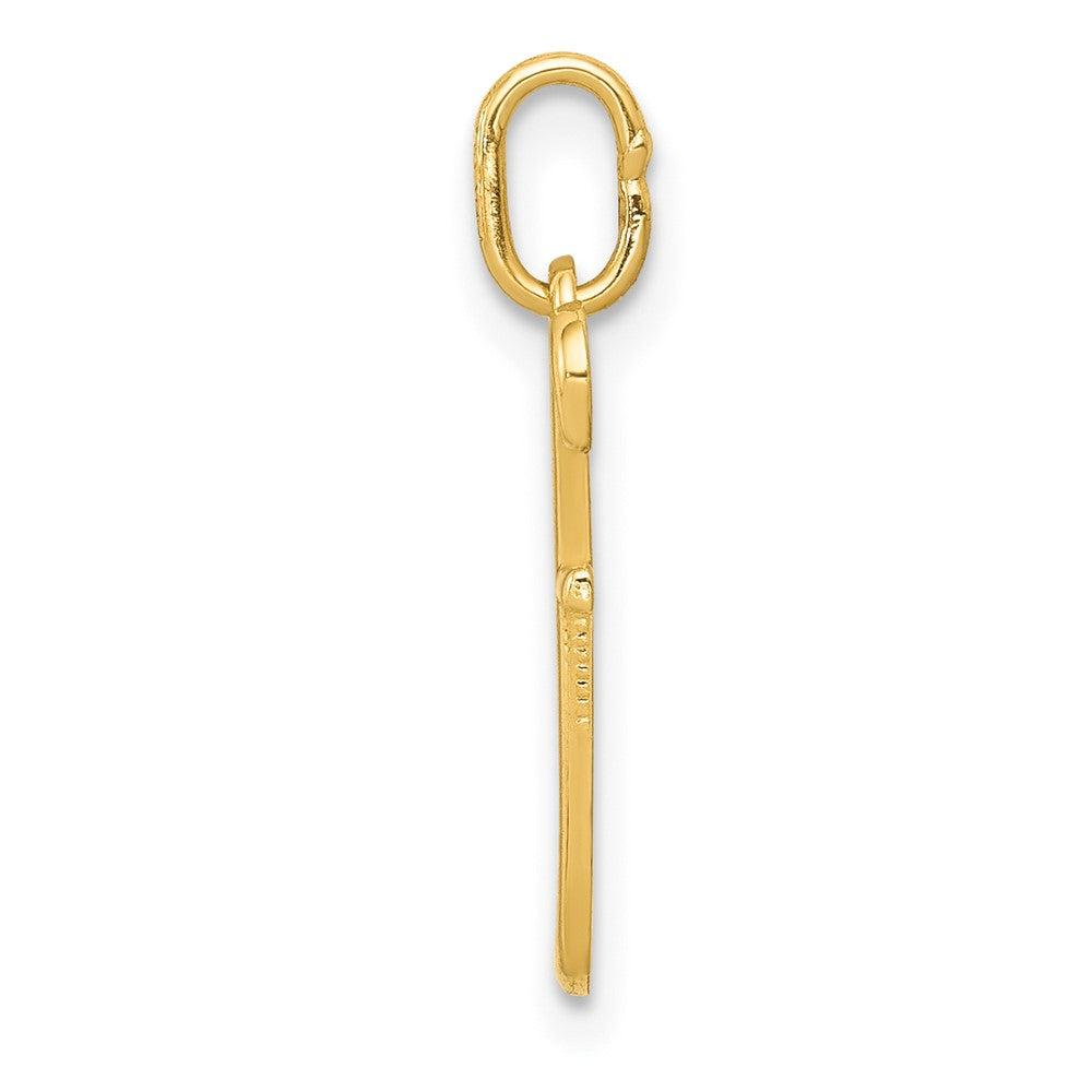 10K Yellow Gold Letter R Initial Charm