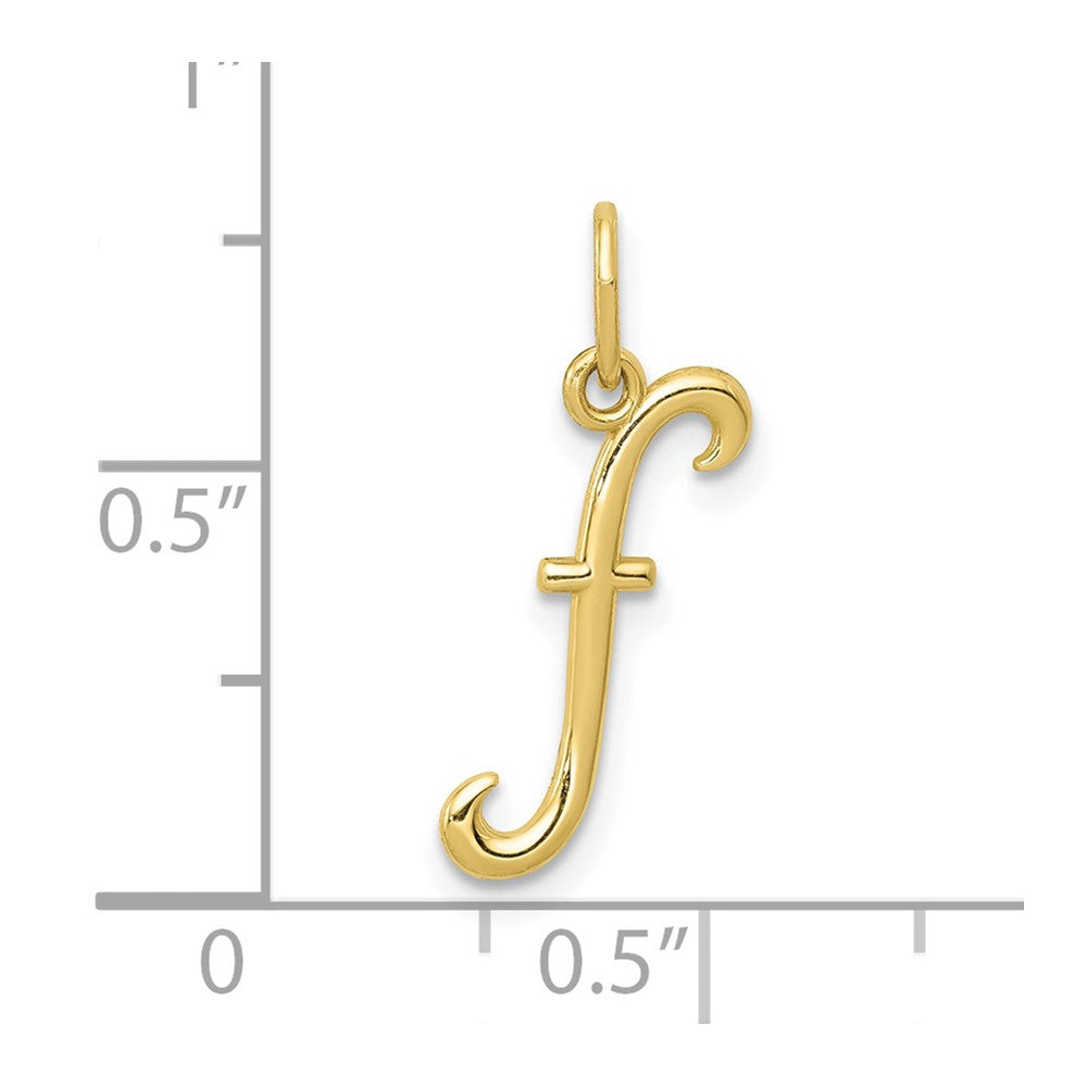 10K Yellow Gold Letter R Initial Charm