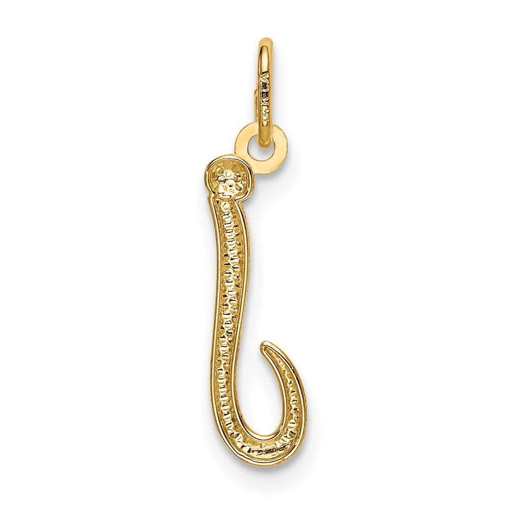 10K Yellow Gold Letter J Initial Charm