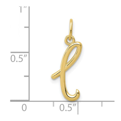10K Yellow Gold Letter L Initial Charm