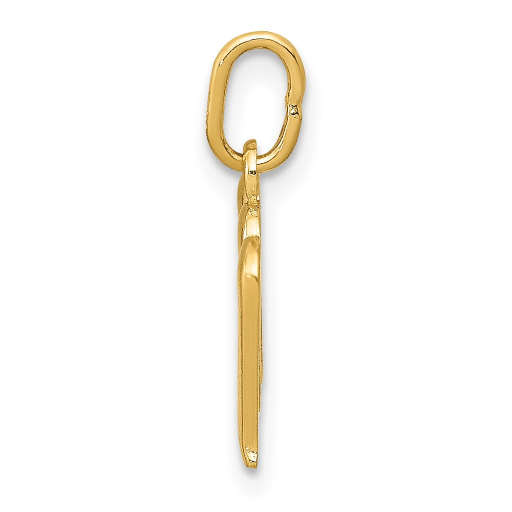 10K Yellow Gold Letter M Initial Charm