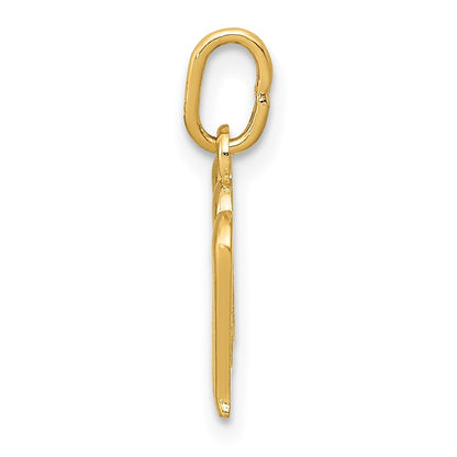 10K Yellow Gold Letter M Initial Charm
