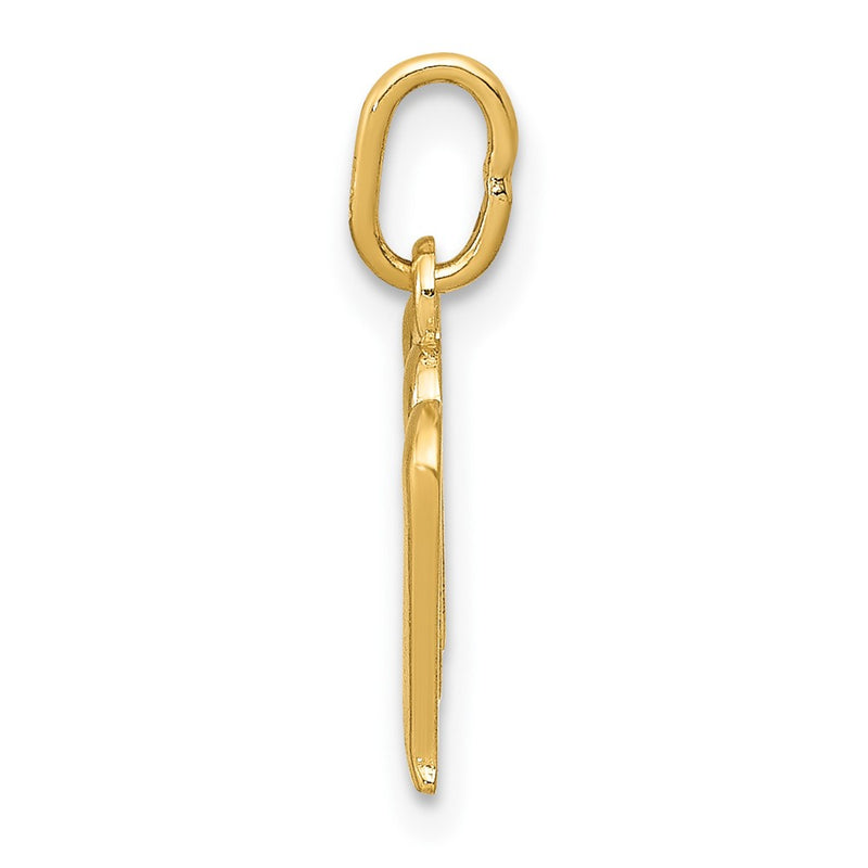 10K Yellow Gold Letter M Initial Charm