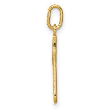 10K Yellow Gold Letter P Initial Charm