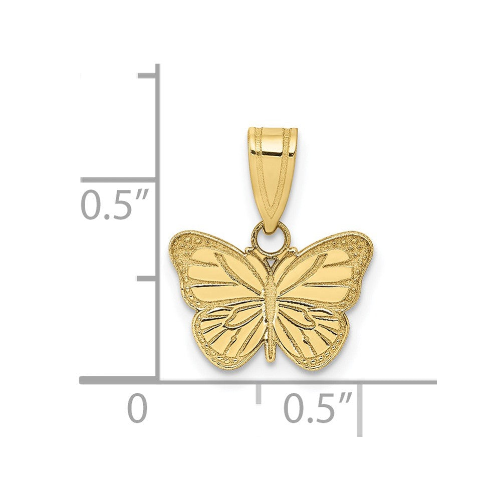 10K Yellow Gold Laser Cut Butterfly Charm
