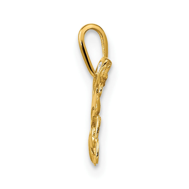 10K Yellow Gold 10K Polished Cz Butterfly Pendant