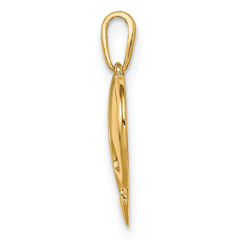 10K Yellow Gold 10K Polished Heart W/Paw Print Pendant