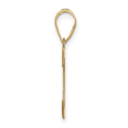 10K Yellow Gold 10K Polished Etched Letter C Initial Pendant