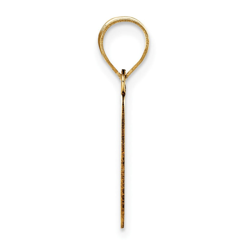10K Yellow Gold 10K Polished Etched Letter G Initial Pendant