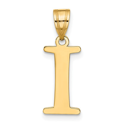 10K Yellow Gold 10K Polished Etched Letter I Initial Pendant
