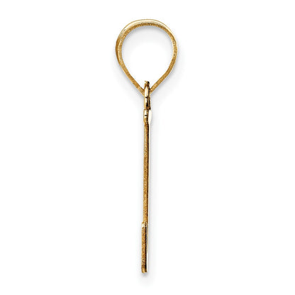 10K Yellow Gold 10K Polished Etched Letter J Initial Pendant