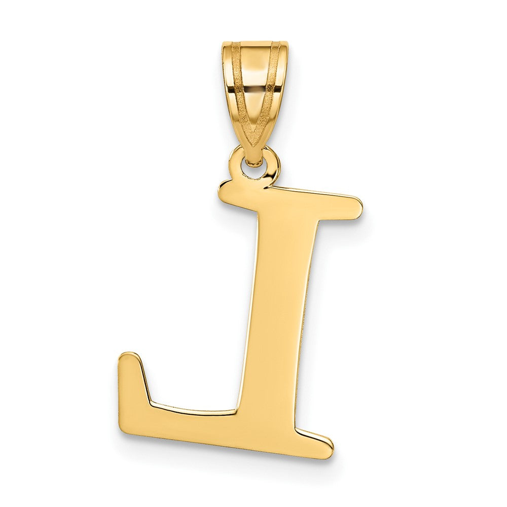 10K Yellow Gold 10K Polished Etched Letter L Initial Pendant