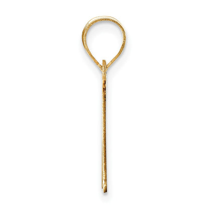 10K Yellow Gold 10K Polished Etched Letter M Initial Pendant