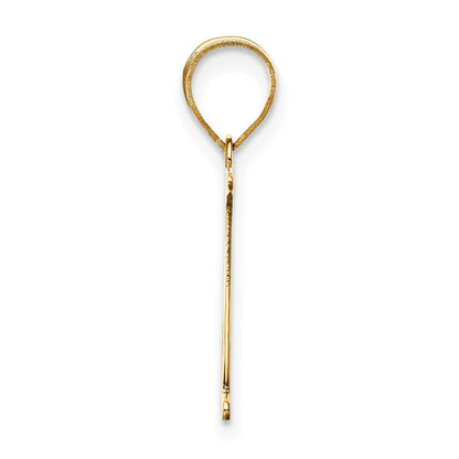 10K Yellow Gold 10K Polished Etched Letter N Initial Pendant