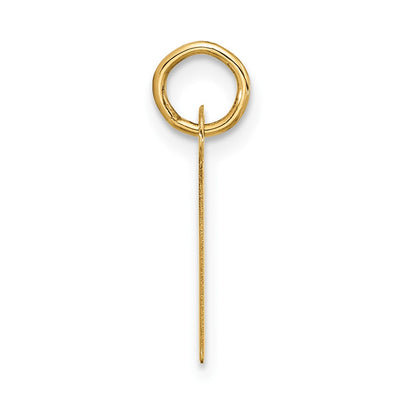 10K Yellow Gold Large Slanted Block Initial A Charm
