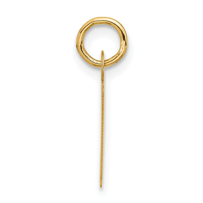 10K Yellow Gold Large Slanted Block Initial F Charm