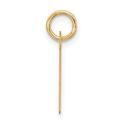 10K Yellow Gold Large Slanted Block Initial L Charm