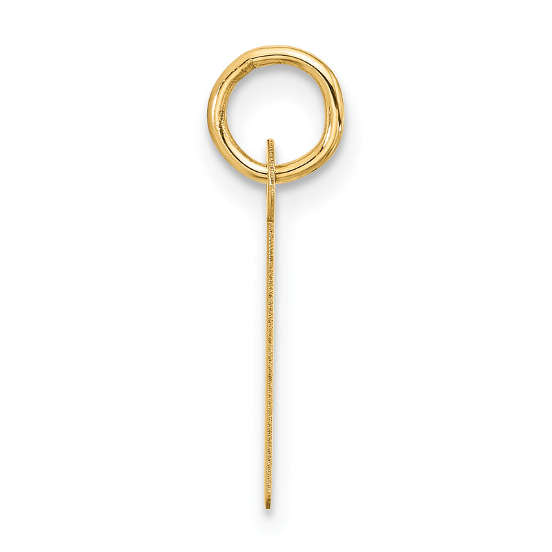 10K Yellow Gold Large Slanted Block Initial L Charm