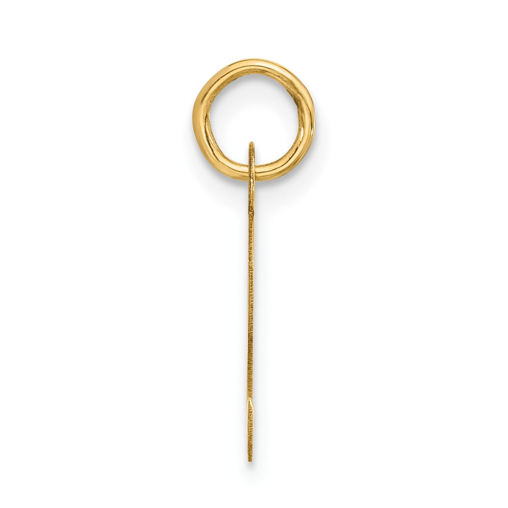 10K Yellow Gold Large Slanted Block Initial S Charm