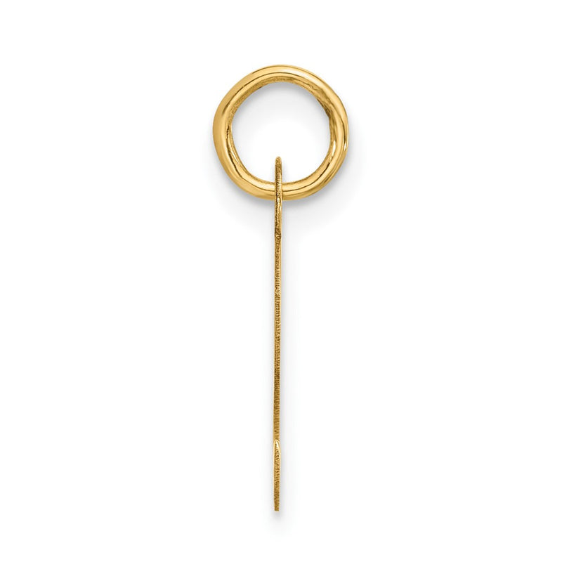 10K Yellow Gold Large Slanted Block Initial S Charm