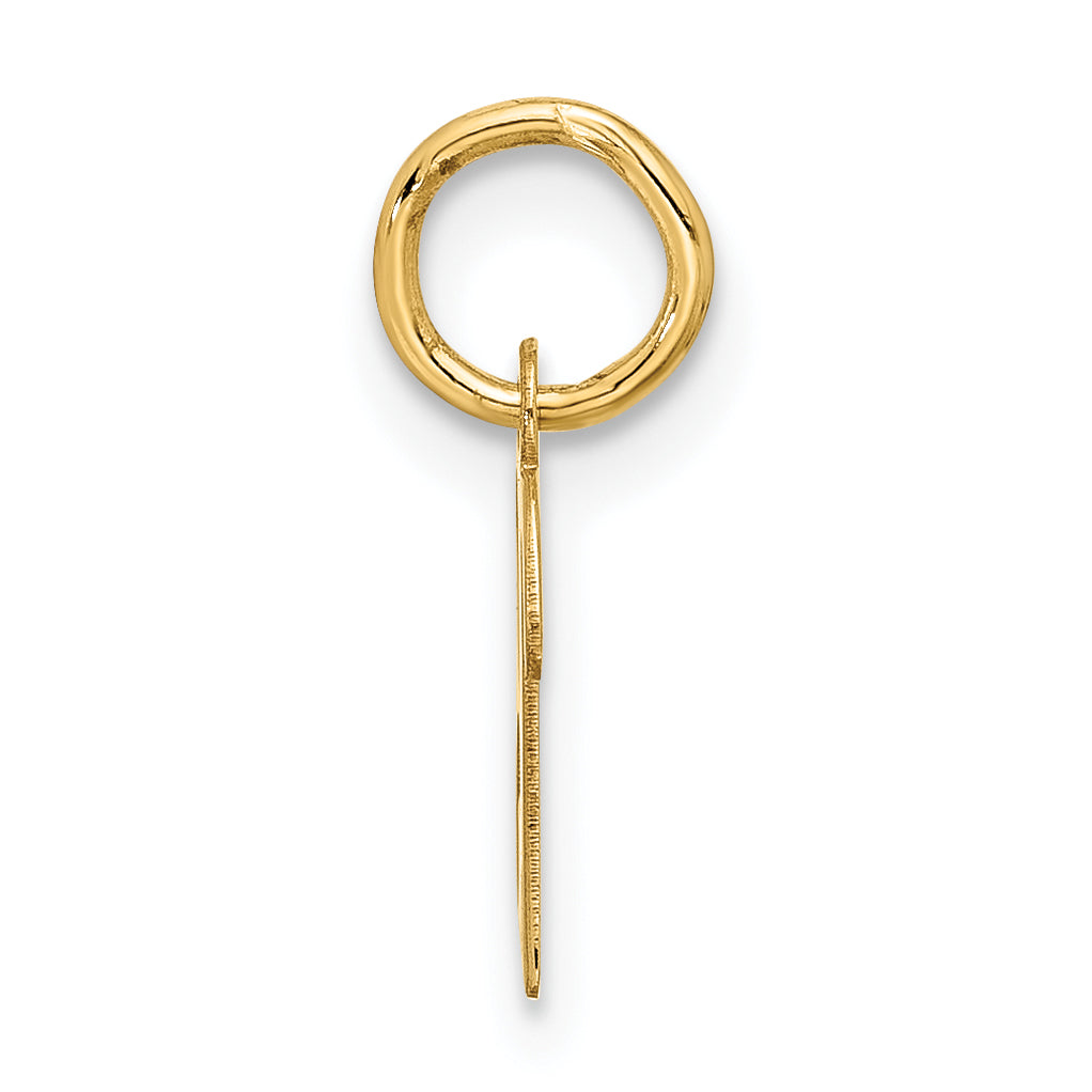 10K Yellow Gold Small Script Initial B Charm