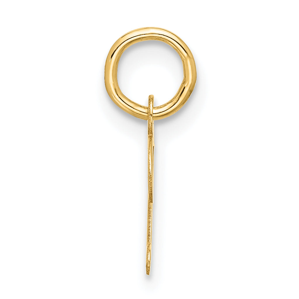 10K Yellow Gold Small Script Initial D Charm