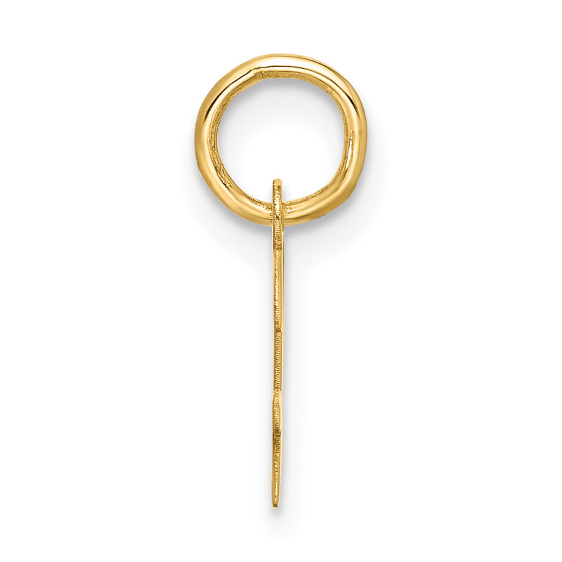 10K Yellow Gold Small Script Initial H Charm