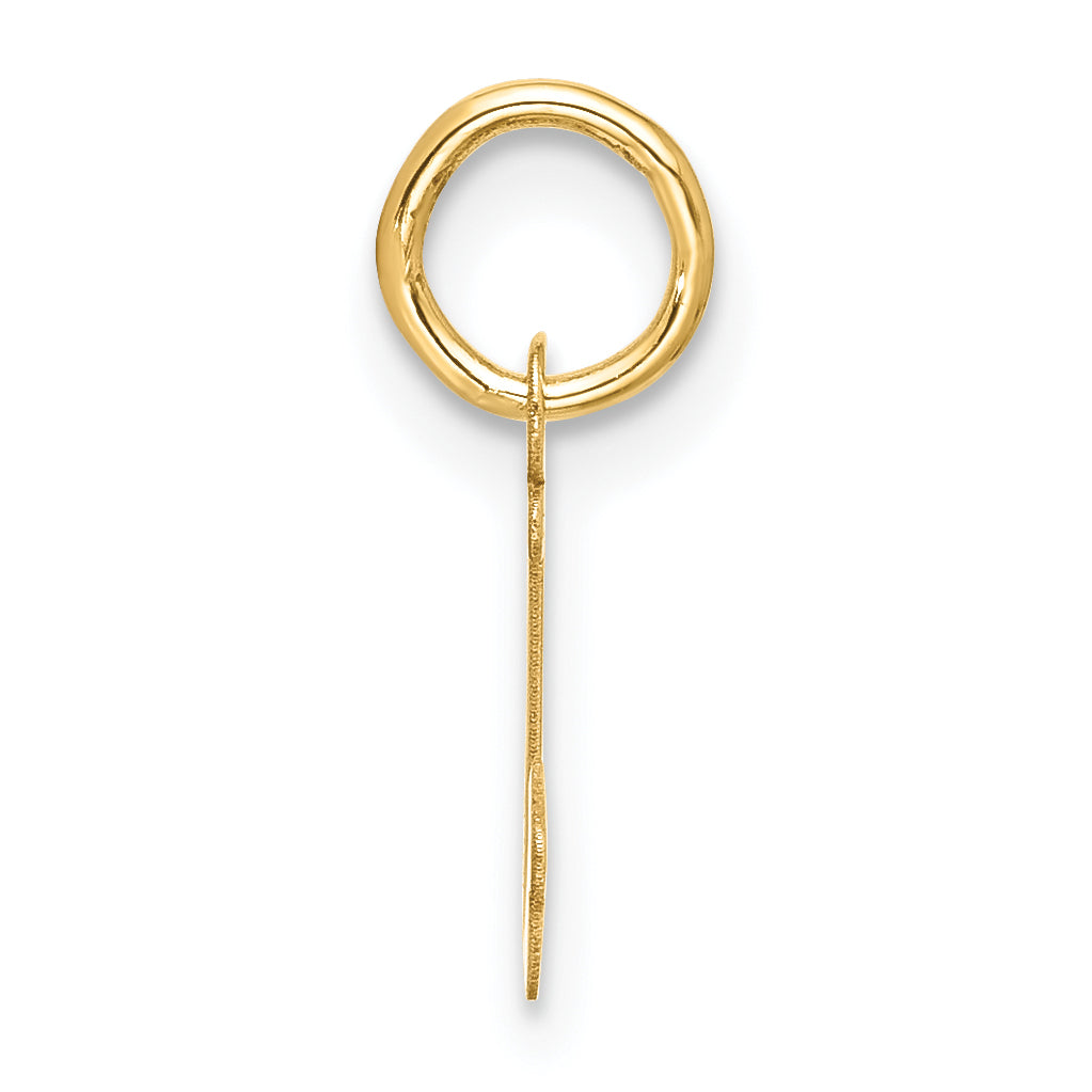10K Yellow Gold Small Script Initial J Charm