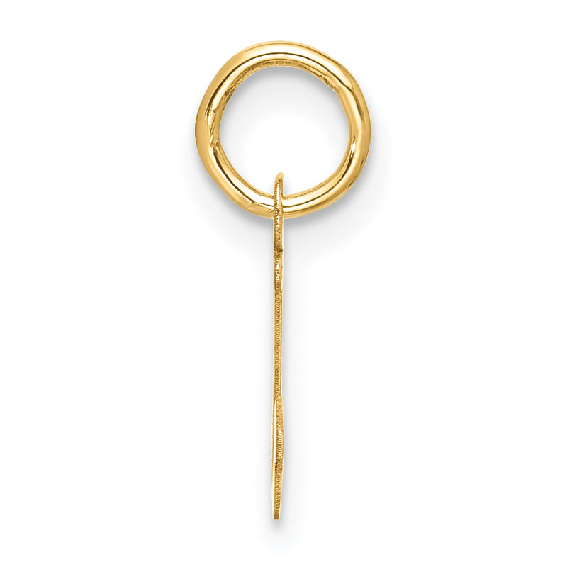 10K Yellow Gold Small Script Initial J Charm