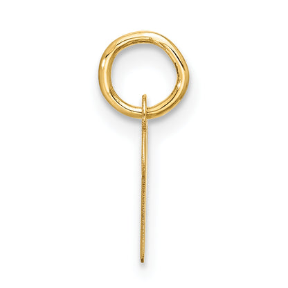 10K Yellow Gold Small Script Initial K Charm