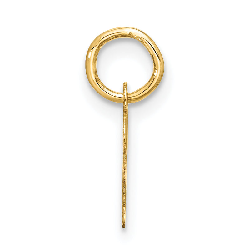 10K Yellow Gold Small Script Initial K Charm