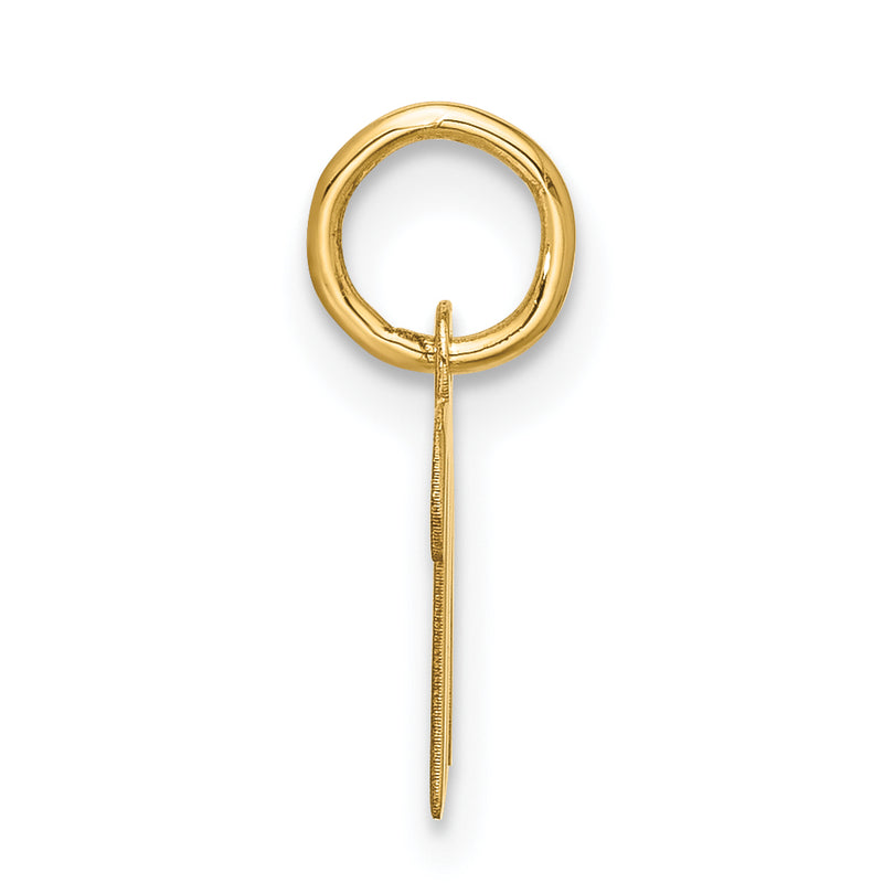 10K Yellow Gold Small Script Initial M Charm