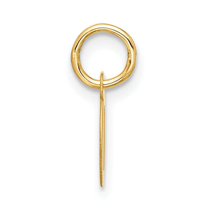 10K Yellow Gold Small Script Initial Q Charm