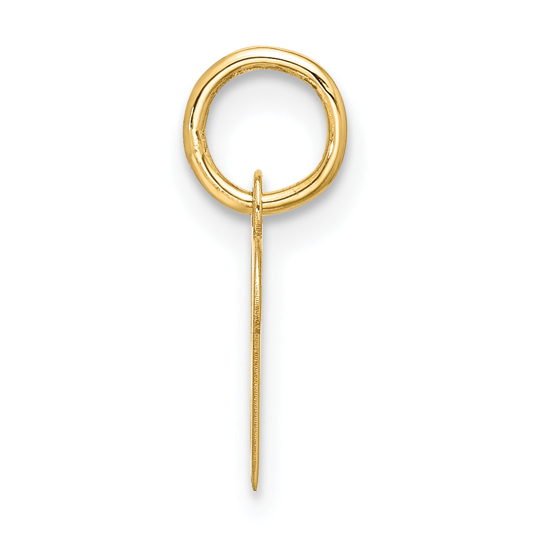 10K Yellow Gold Small Script Initial R Charm