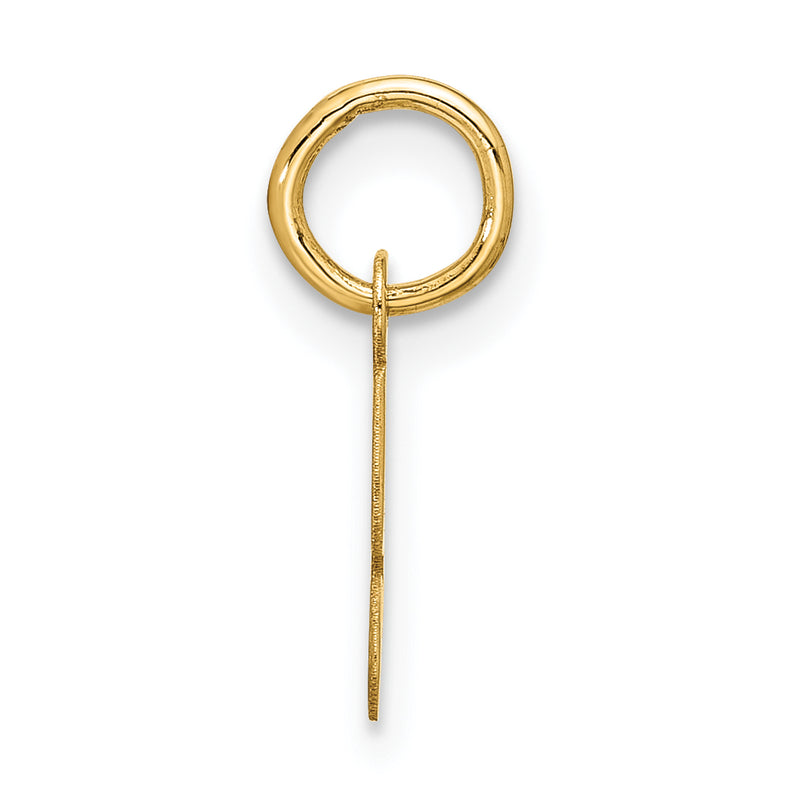 10K Yellow Gold Small Script Initial S Charm