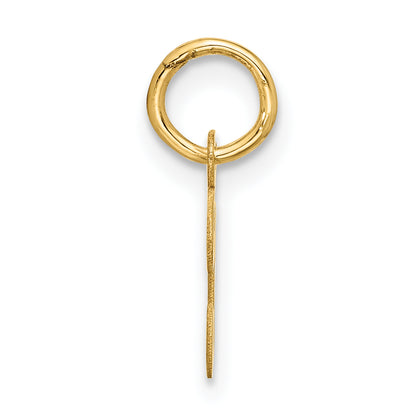 10K Yellow Gold Small Script Initial T Charm
