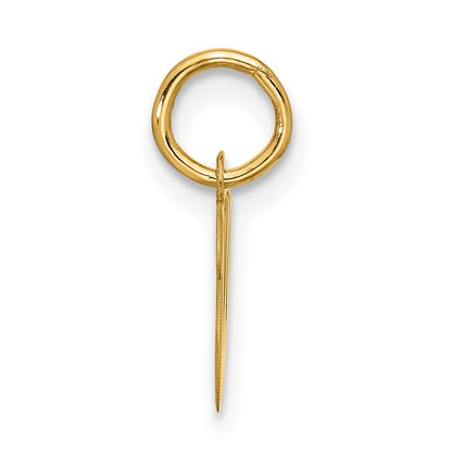 10K Yellow Gold Small Script Initial W Charm