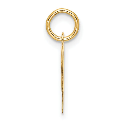 10K Yellow Gold Small Script Initial Y Charm