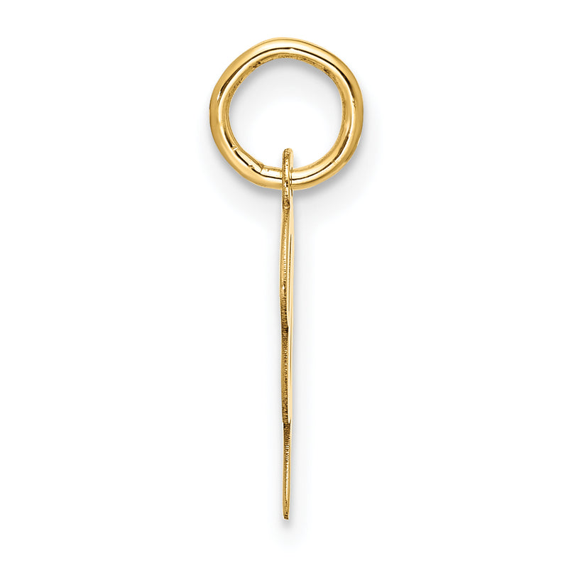 10K Yellow Gold Small Script Initial Y Charm