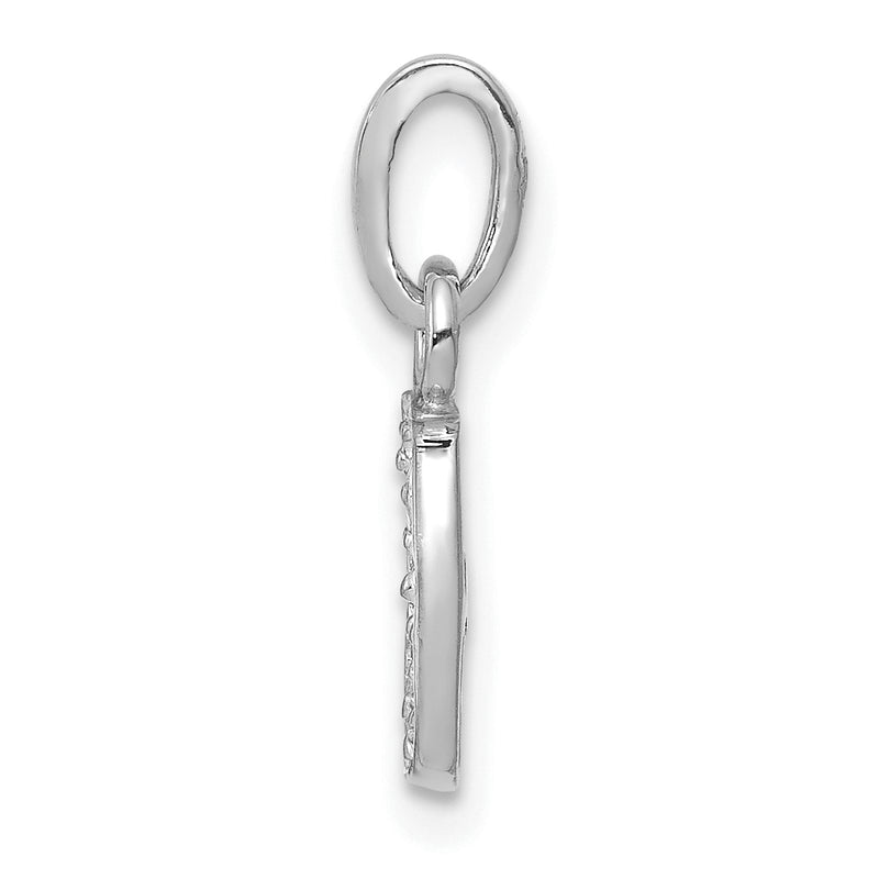 10K White Gold 10Kw Initial J Charm