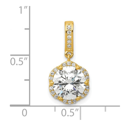 10k Yellow Gold 10K Tiara Collection Polished CZ Pendant