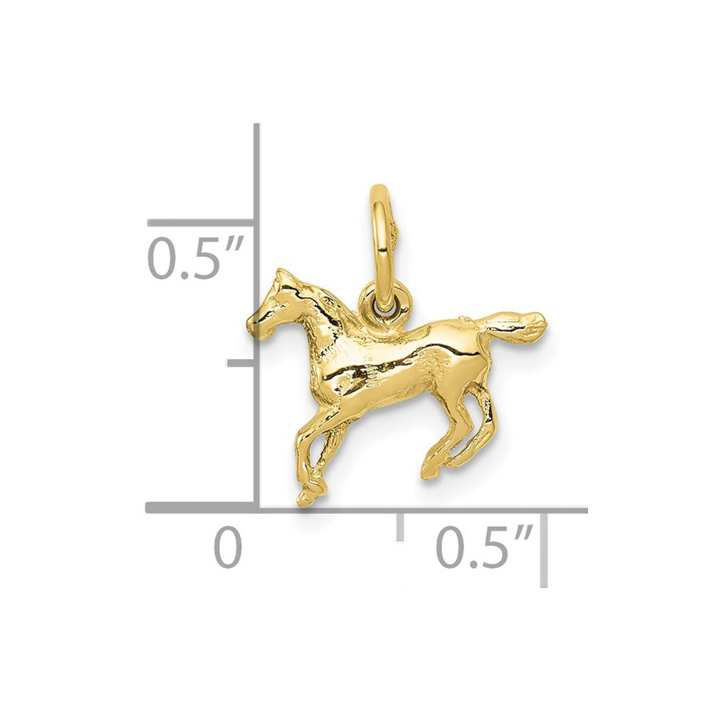 10K Yellow Gold Polished Horse Charm